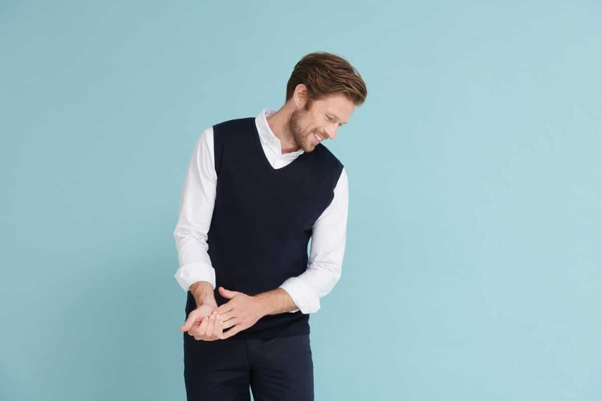 pull sans manche homme