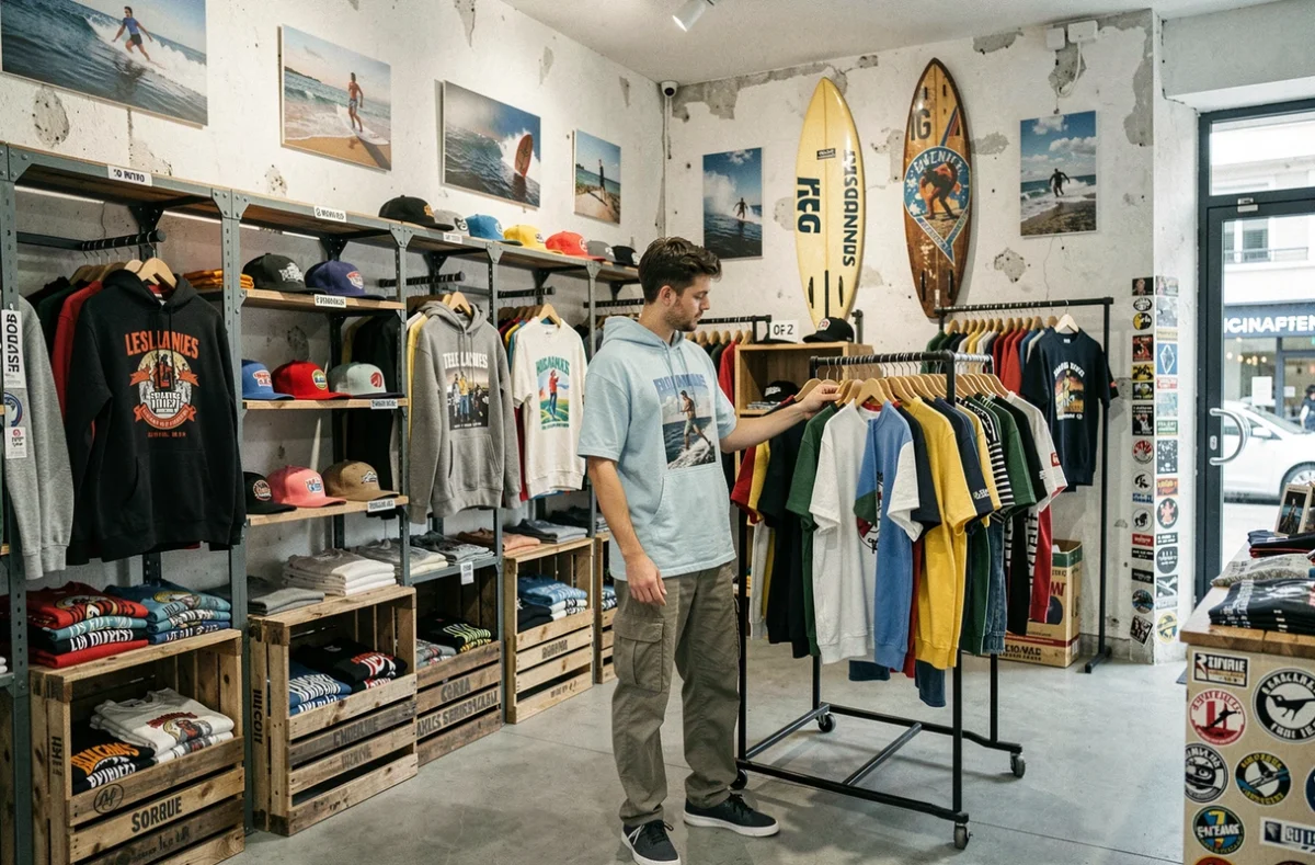 Chipiron boutique streetwear et culture surf dans les Landes avec collections graphiques