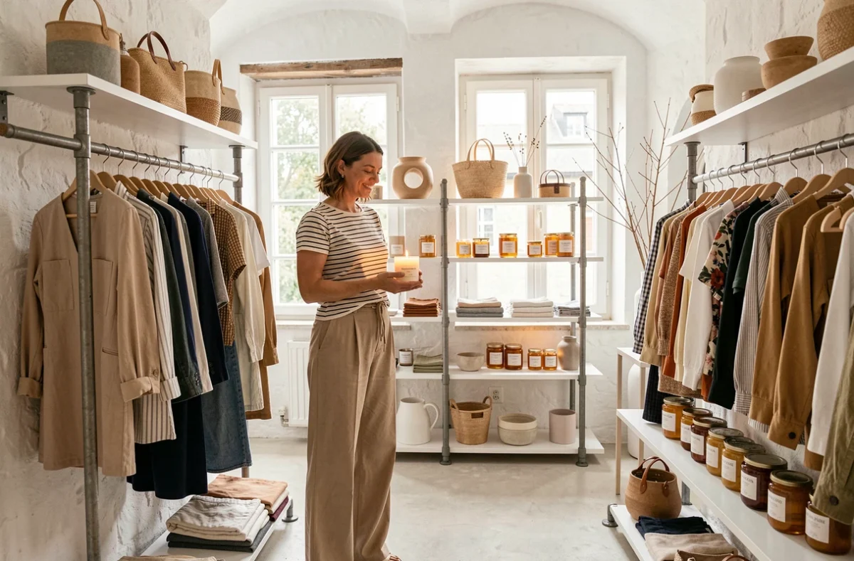 Loopita concept store à Mimizan avec sélection mode féminine et objets lifestyle locaux